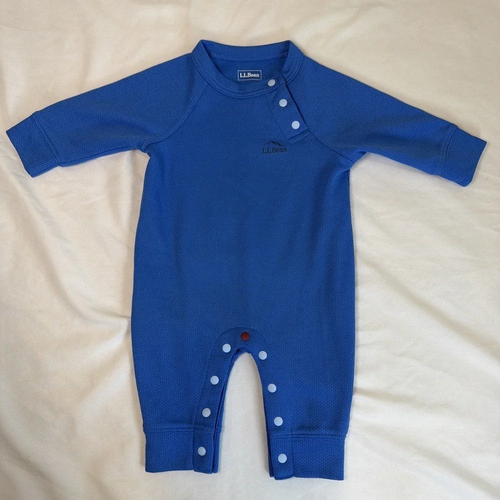 L.L. Bean Infant Baby Wicked Warm One-Piece Size 0-3 Months Blue